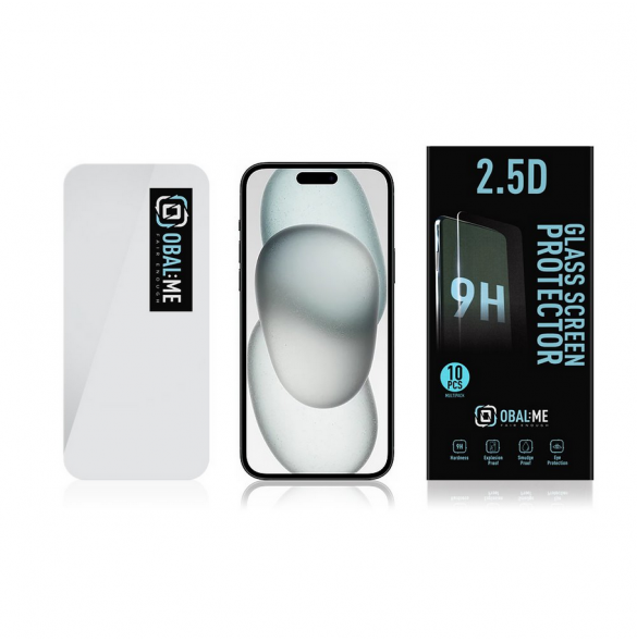 OBAL:ME Multipack 2.5D glasskärmskydd för Apple iPhone 15 Clear (10st)