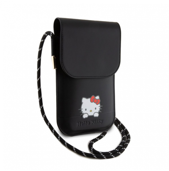 Hello Kitty PU Daydreaming Logo läderplånbok Telefonväska Svart