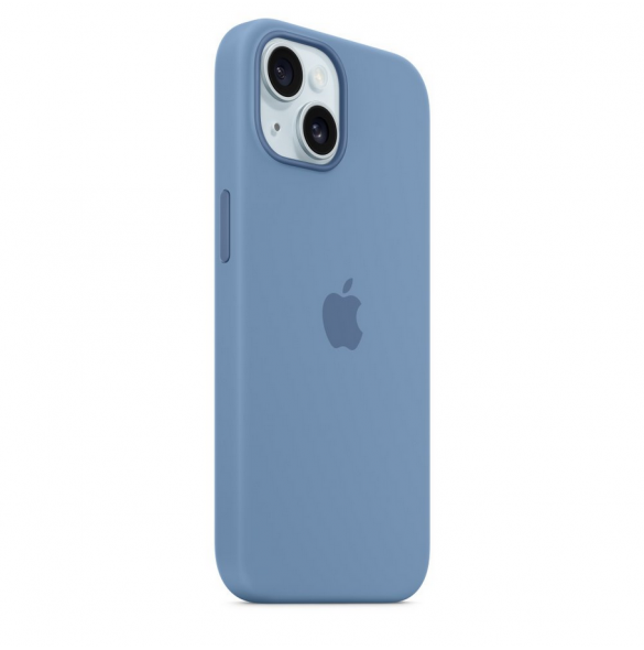 MT0Y3ZM/A Apple Silikon Magsafe Skal till iPhone 15 Winter Blue