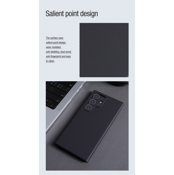 Nillkin Super Frosted PRO magnetiskt bakskal till Samsung Galaxy S24 Ultra Black