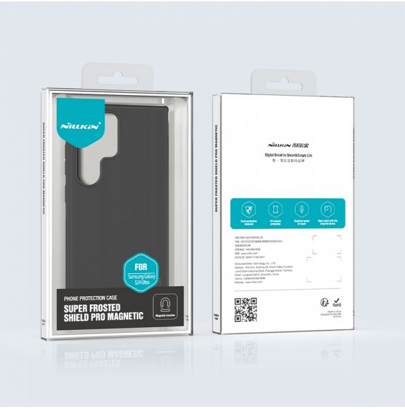 Nillkin Super Frosted PRO magnetiskt bakskal till Samsung Galaxy S24 Ultra Black