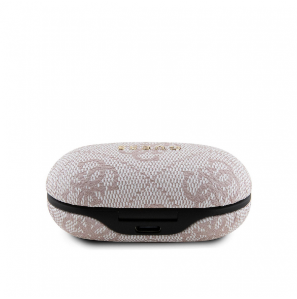 Guess True Wireless 4G PU Metal Logo BT5.3 Stereo hörlurar Rosa