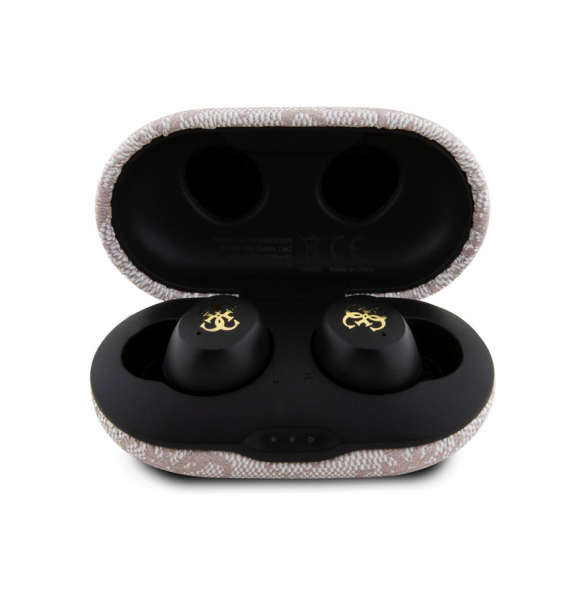 Guess True Wireless 4G PU Metal Logo BT5.3 Stereo hörlurar Rosa