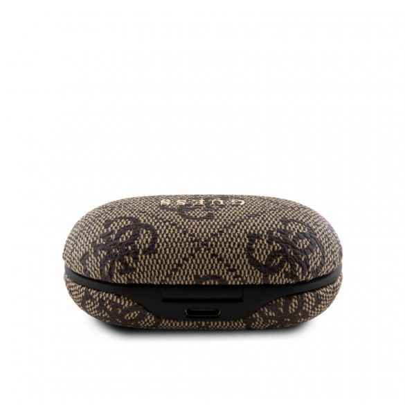 Guess True Wireless 4G PU Metal Logo BT5.3 Stereo hörlurar Brun