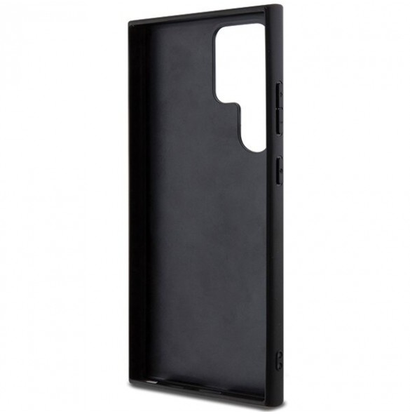 Karl Lagerfeld PU Saffiano Metall Karl och Choupette Bakskal till Samsung Galaxy S24 Ultra Black