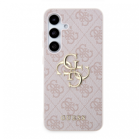 Guess PU 4G metalllogotyp bakskal till Samsung Galaxy S24+ Rosa