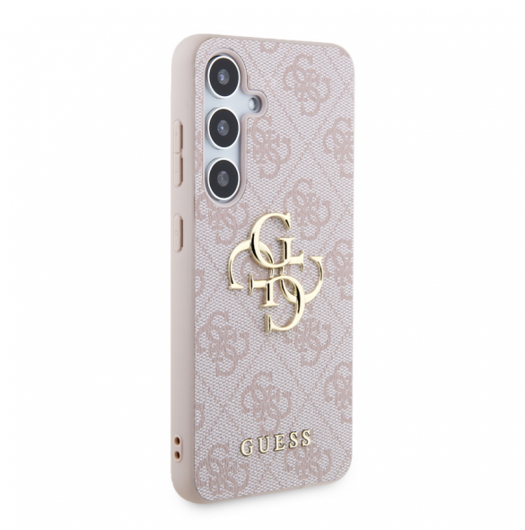 Guess PU 4G metalllogotyp bakskal till Samsung Galaxy S24+ Rosa