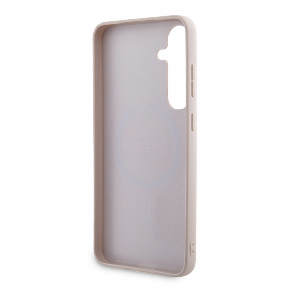 Guess PU 4G metalllogotyp bakskal till Samsung Galaxy S24+ Rosa