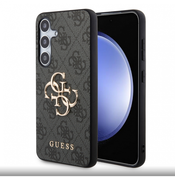 Guess PU 4G metalllogotyp bakskal till Samsung Galaxy S24+ Grå