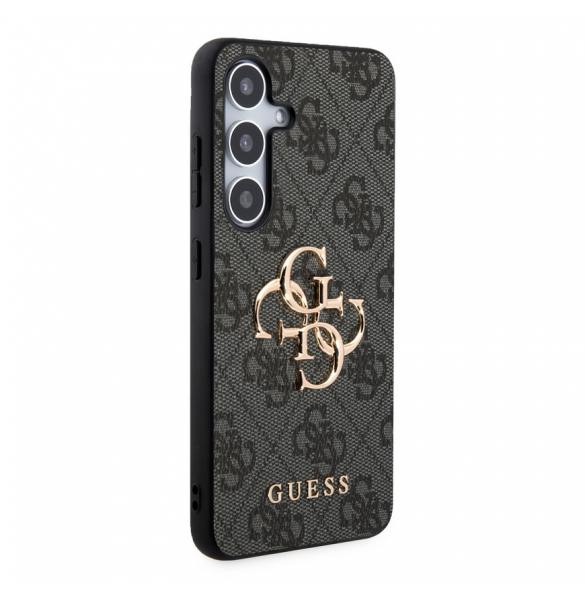 Guess PU 4G metalllogotyp bakskal till Samsung Galaxy S24+ Grå