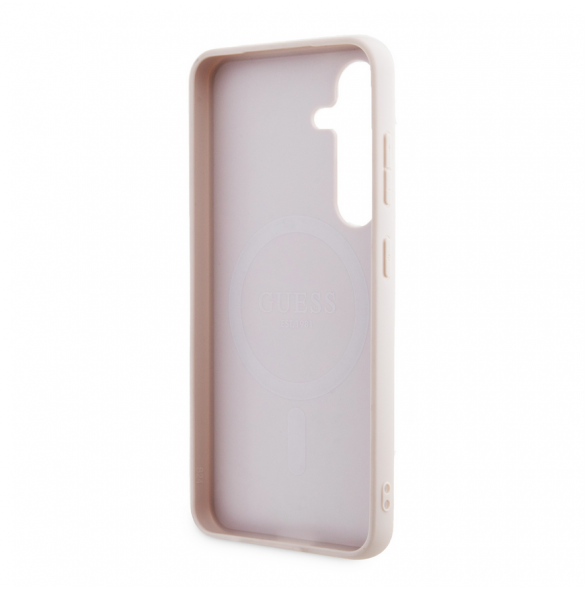 Guess PU 4G metalllogotyp bakskal till Samsung Galaxy S24 Rosa