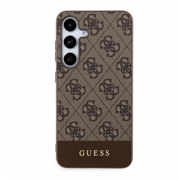 Guess 4G Stripe bakskal till Samsung Galaxy S24 Brown