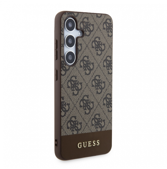 Guess 4G Stripe bakskal till Samsung Galaxy S24 Brown