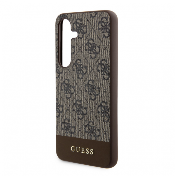 Guess 4G Stripe bakskal till Samsung Galaxy S24 Brown