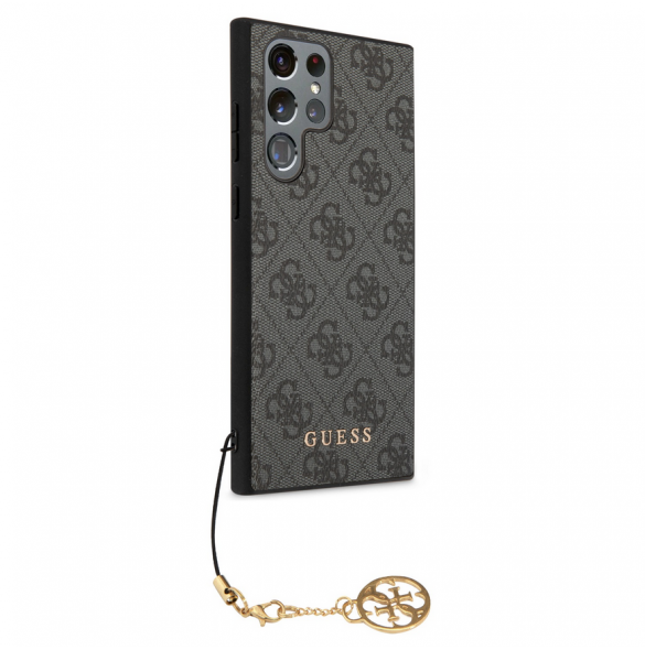 Guess 4G Charms Bakskal till Samsung Galaxy S24 Ultra Grey