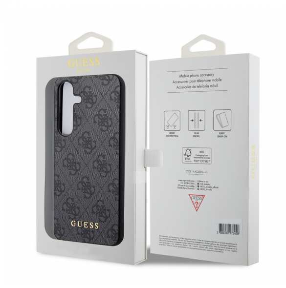 Guess 4G Charms Bakskal till Samsung Galaxy S24 Grey