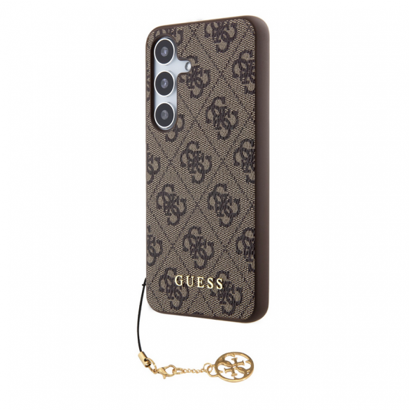 Guess 4G Charms Bakskal till Samsung Galaxy S24 Brun