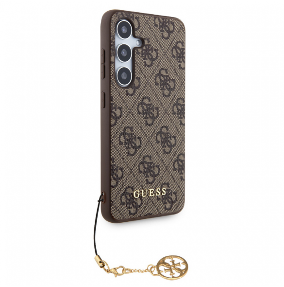 Guess 4G Charms Bakskal till Samsung Galaxy S24 Brun