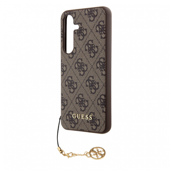 Guess 4G Charms Bakskal till Samsung Galaxy S24 Brun