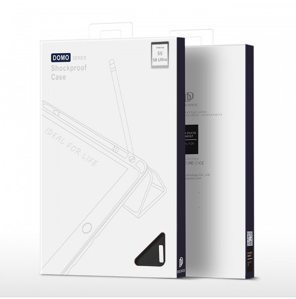 Dux Ducis Domo vikbart skal till surfplatta med Smart Sleep-funktion Samsung Galaxy Tab S8/S9 Ultra-stativ svart