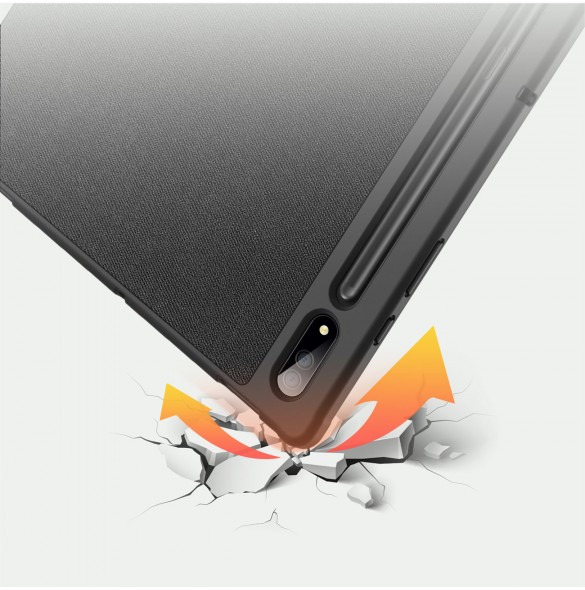 Dux Ducis Domo vikbart skal till surfplatta med Smart Sleep-funktion Samsung Galaxy Tab S8/S9 Ultra-stativ svart