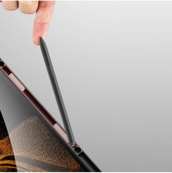Dux Ducis Domo vikbart skal till surfplatta med Smart Sleep-funktion Samsung Galaxy Tab S8/S9 Ultra-stativ svart