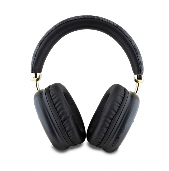 Guess PU Leather 4G Triangle Logo Bluetooth Stereo Headphone Svart