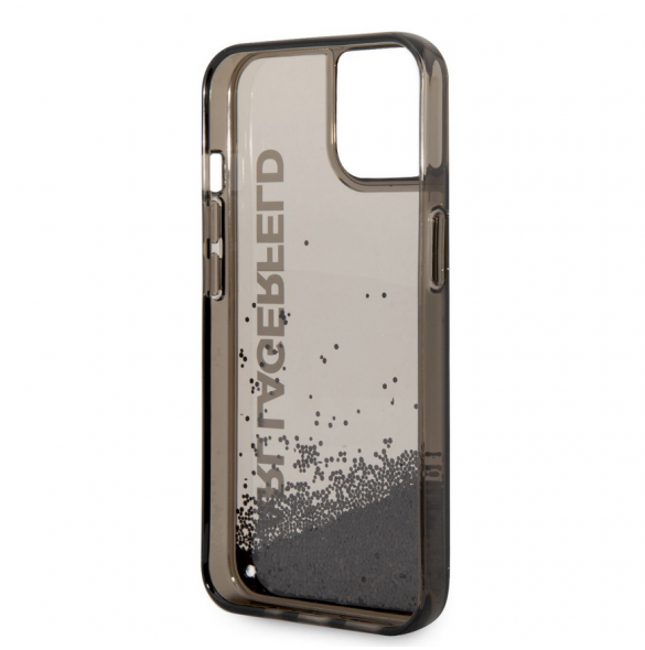 Karl Lagerfeld Translucent Liquid Glitter Fodral till iPhone 14 Plus Svart