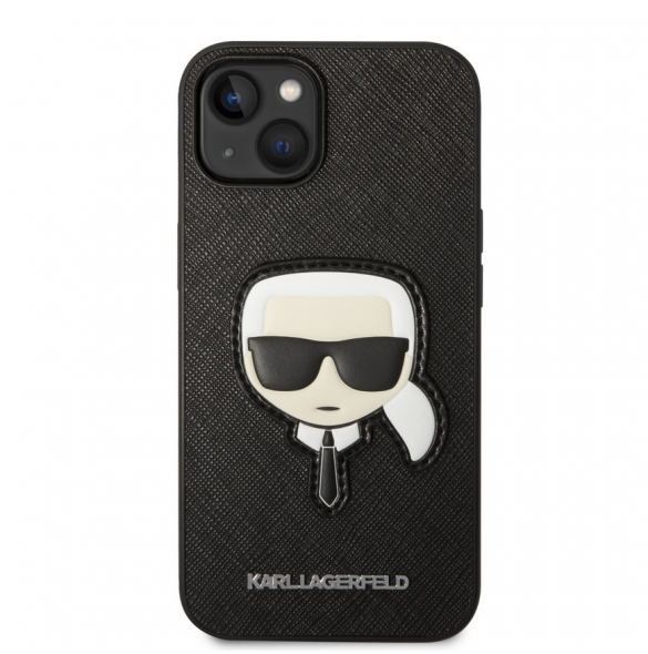 Karl Lagerfeld PU Saffiano Karl Head Fodral till iPhone 14 Plus Svart