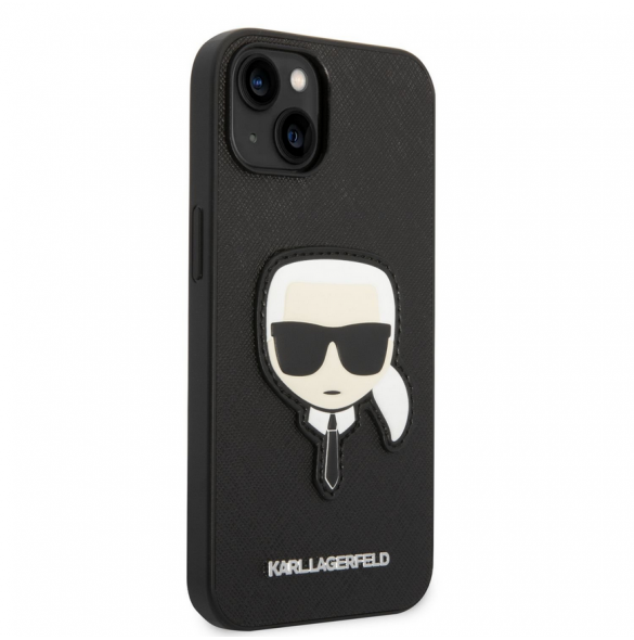 Karl Lagerfeld PU Saffiano Karl Head Fodral till iPhone 14 Plus Svart