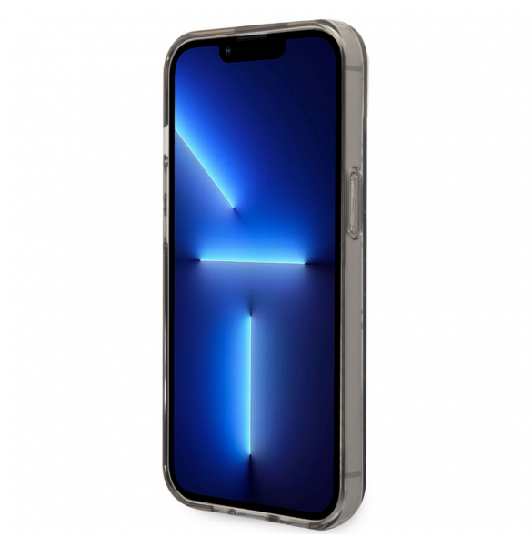 Karl Lagerfeld Monogram Vertical Stripe Fodral för iPhone 14 Plus Svart