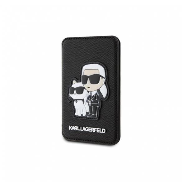 Karl Lagerfeld MagSafe Cardslot Stand Karl och Choupette Svart