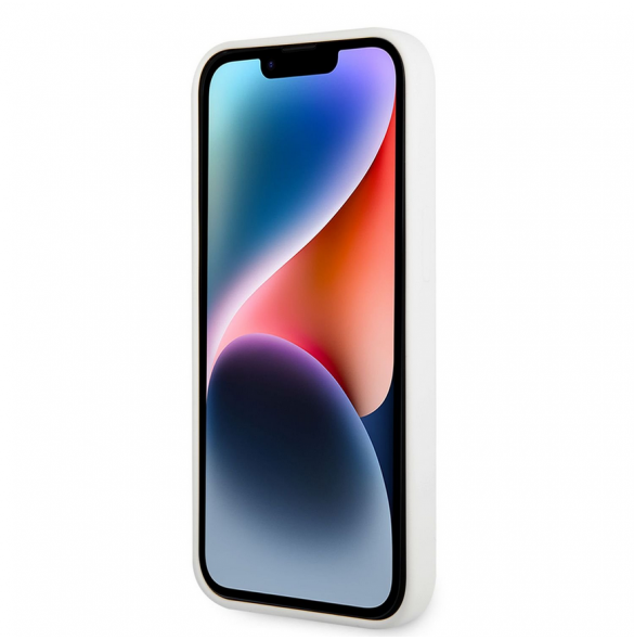 Karl Lagerfeld flytande silikon Ikonik NFT-fodral till iPhone 14 Plus Vit