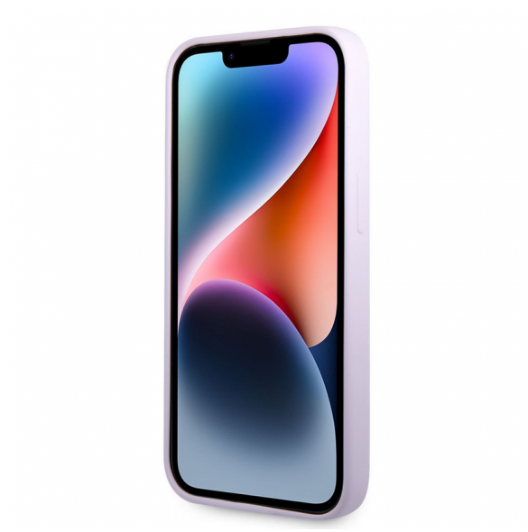 Karl Lagerfeld flytande silikon Ikonik NFT-fodral till iPhone 14 Plus Lila