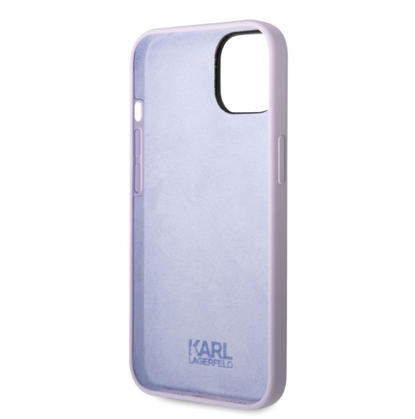 Karl Lagerfeld flytande silikon Ikonik NFT-fodral till iPhone 14 Plus Lila