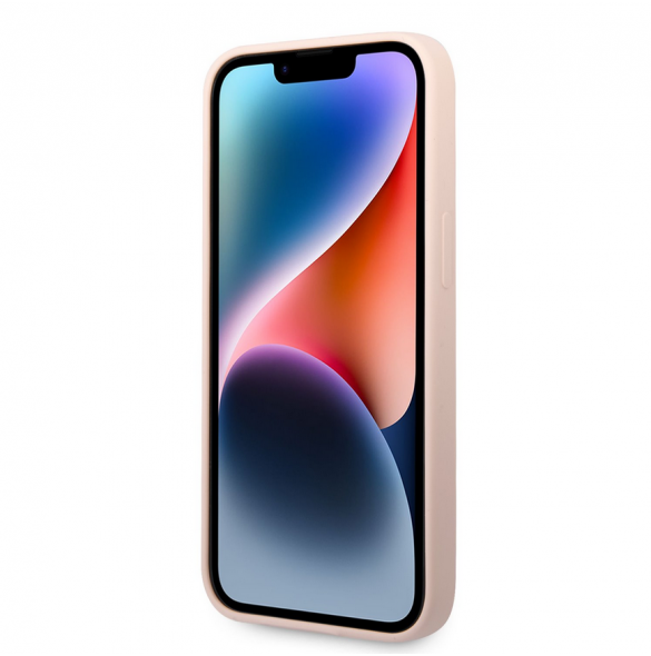 Karl Lagerfeld flytande silikon Ikonik NFT-fodral till iPhone 14 Plus Rosa