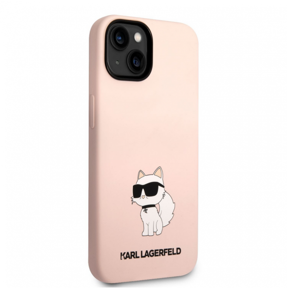 Karl Lagerfeld Liquid Silicone Choupette NFT-fodral till iPhone 14 Plus Rosa
