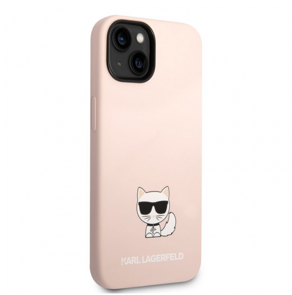 Karl Lagerfeld Liquid Silicone Choupette Fodral till iPhone 14 Plus Rosa