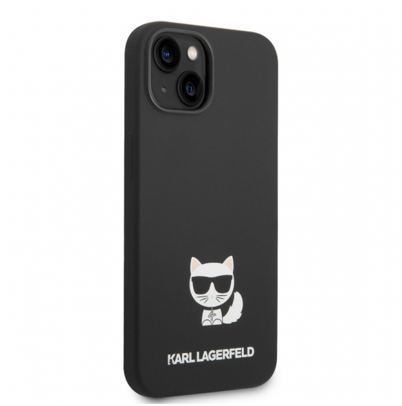 Karl Lagerfeld Liquid Silicone Choupette Fodral till iPhone 14 Plus Svart