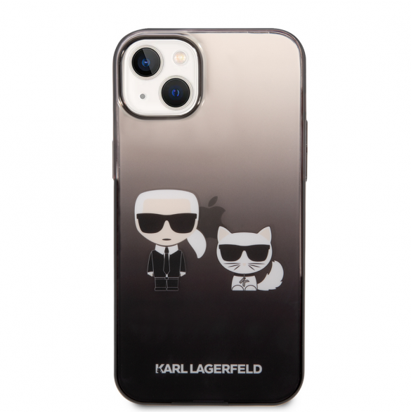 Karl Lagerfeld Gradient Karl and Choupette Fodral till iPhone 14 Plus Svart