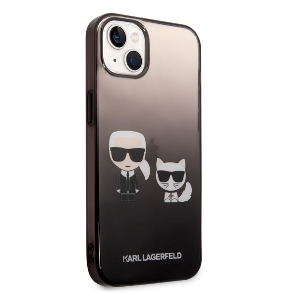 Karl Lagerfeld Gradient Karl and Choupette Fodral till iPhone 14 Plus Svart