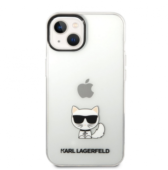 Karl Lagerfeld Choupette Logotypfodral till iPhone 14 Plus Transparent