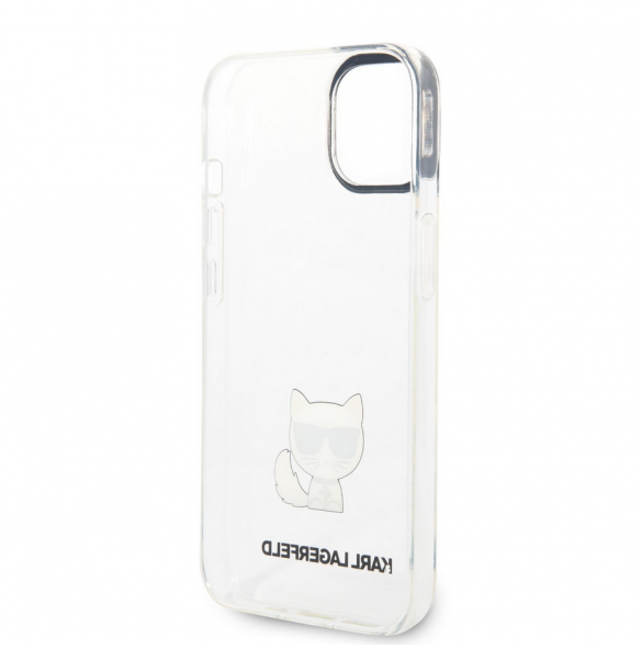 Karl Lagerfeld Choupette Logotypfodral till iPhone 14 Plus Transparent