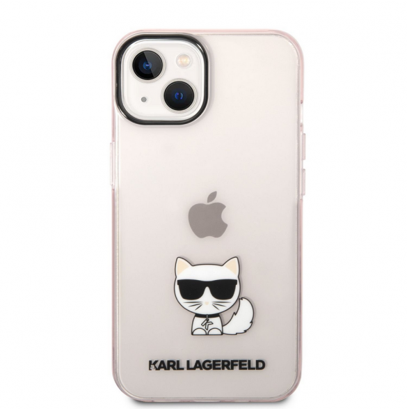 Karl Lagerfeld Choupette Logotypfodral för iPhone 14 Plus Rosa