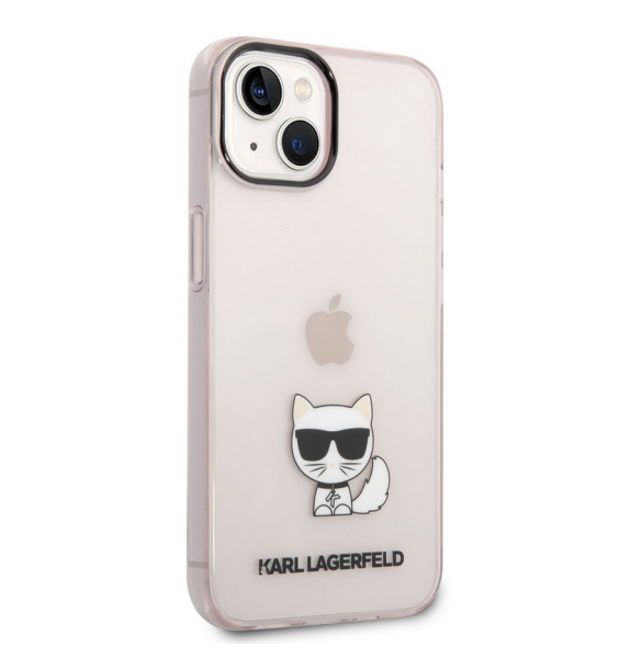 Karl Lagerfeld Choupette Logotypfodral för iPhone 14 Plus Rosa