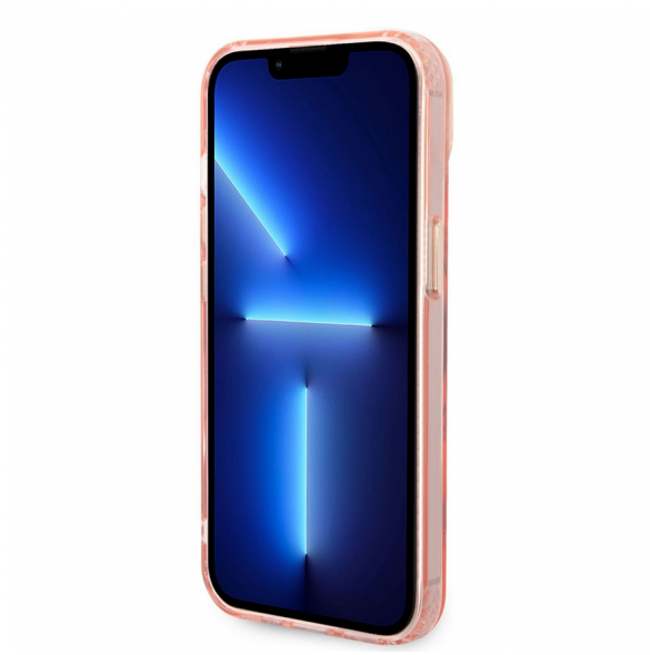 Guess Translucent MagSafe-kompatibelt fodral till iPhone 14 Plus Pink
