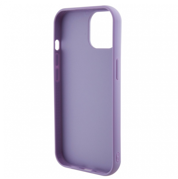 Guess Sequin Script Logofodral för iPhone 15 Plus Lila