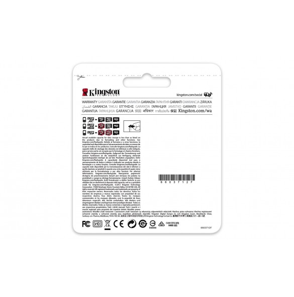 Kingston 64 GB UHS Class 1/Class10 Micro SDXC UHS-I Flash Minneskort