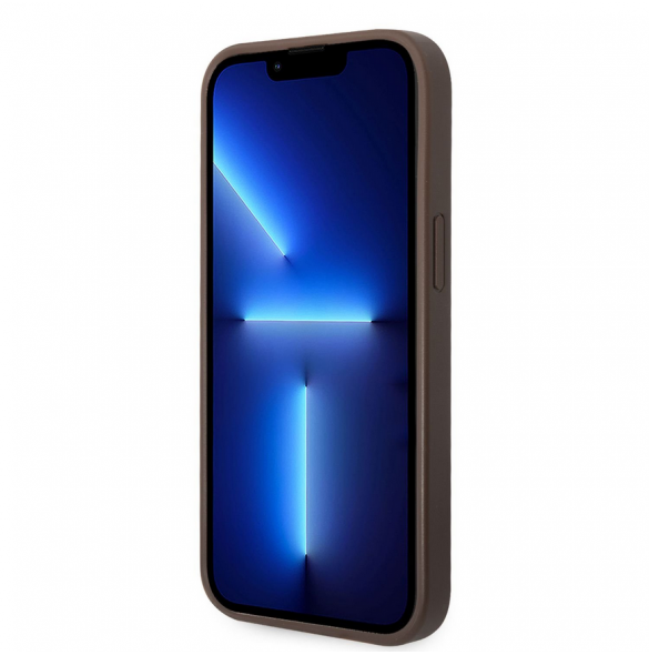Guess PU 4G Stripe-fodral till iPhone 14 Plus Brun