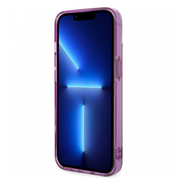 Guess PC/TPU Jungle Case för iPhone 14 Plus Pink